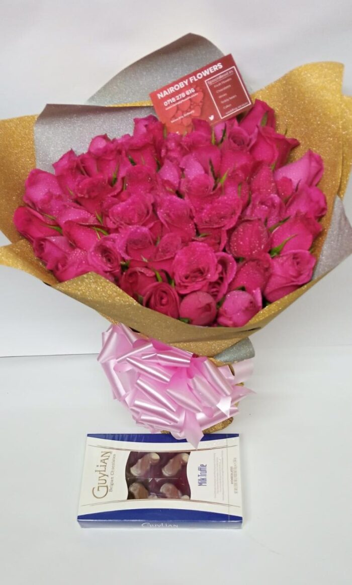 PINK ROSES & GUYLIAN