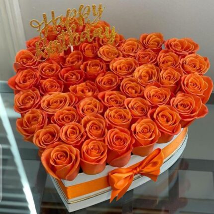 ORANGE ROSES BOX