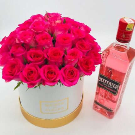 PINK ROSES & BEEFEATER