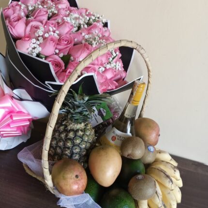 FRUIT BASKET & FLOWERS