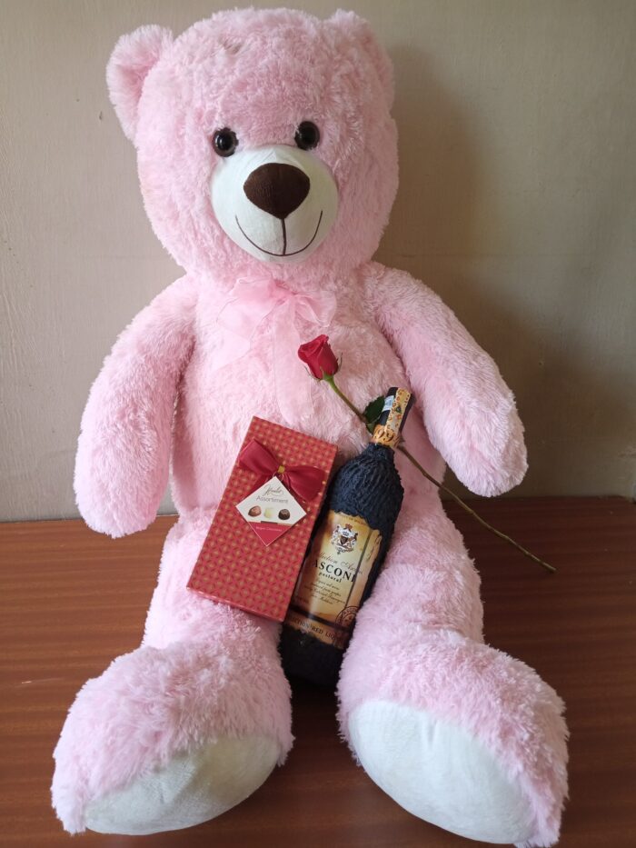 150 CM TEDDY BEAR, ROSE, ASCONI & CHOCOLATE
