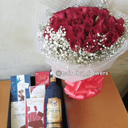 TASTY CHOCS, WINE & BOUQUET
