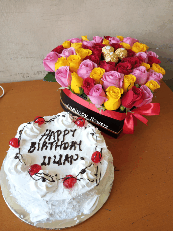 EXECUTIVE HEARTBOX AND 1KG CAKE