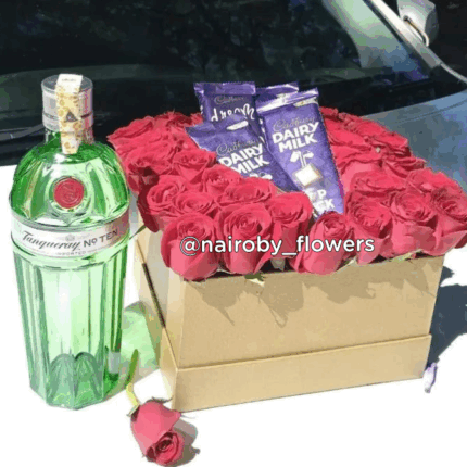 TANQUERAY GIN, RED ROSES & CHOCOLATES