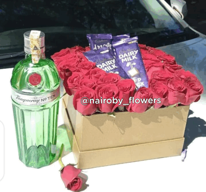 TANQUERAY GIN, RED ROSES & CHOCOLATES