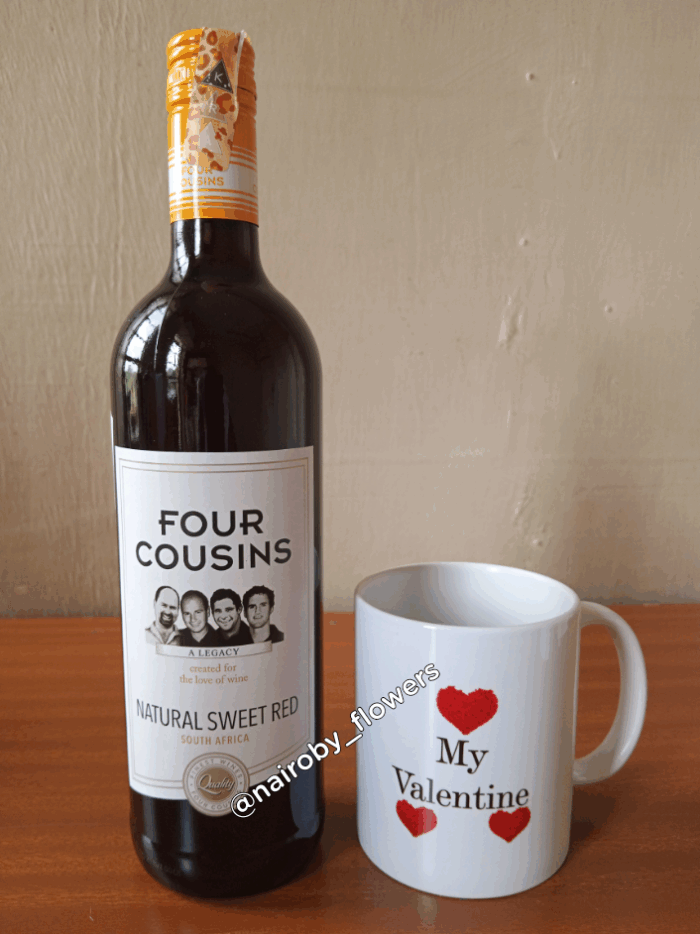 MY VALENTINE MUG & FOUR COUSINS WINE