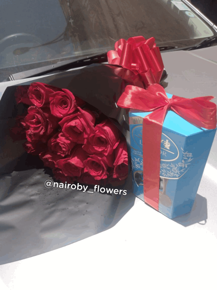 20 RED ROSES & SALTED CARAMEL CHOCOLATE