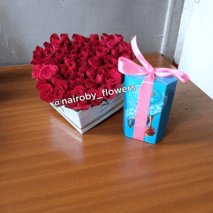 SALTED CARAMEL CHOCOLATE & RED ROSES