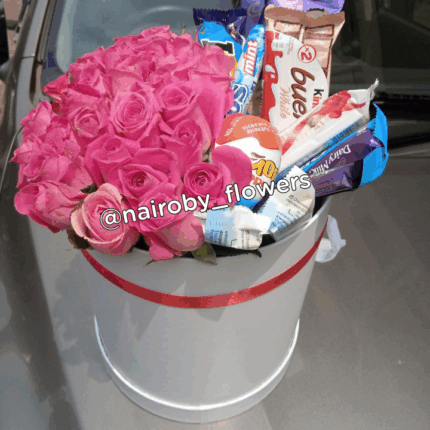 SHOWERS OF CHOCOLATE & PINK ROSES