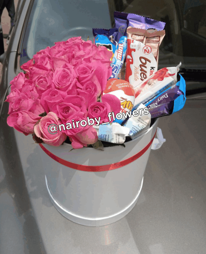 SHOWERS OF CHOCOLATE & PINK ROSES