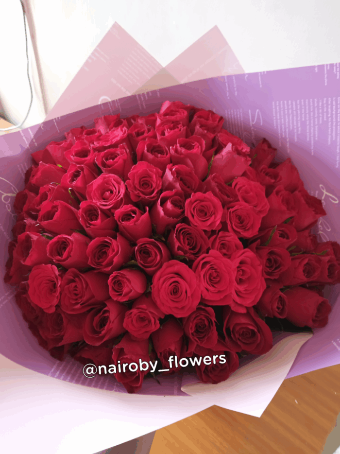 80 RED ROSES BOUQUET