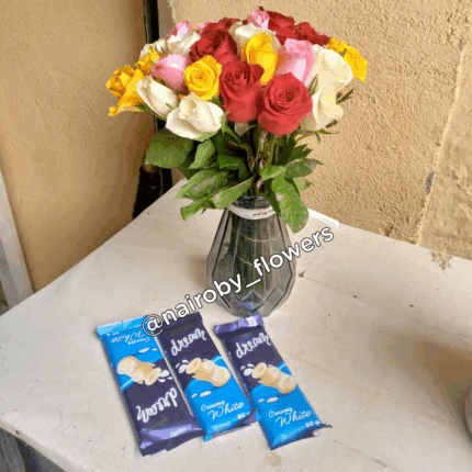 LUSTROUS VASE & CHOCOLATES