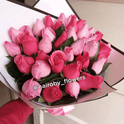 HOT PINK & BABY PINK ROSES