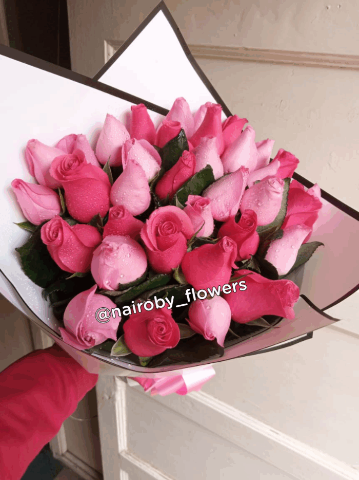 HOT PINK & BABY PINK ROSES