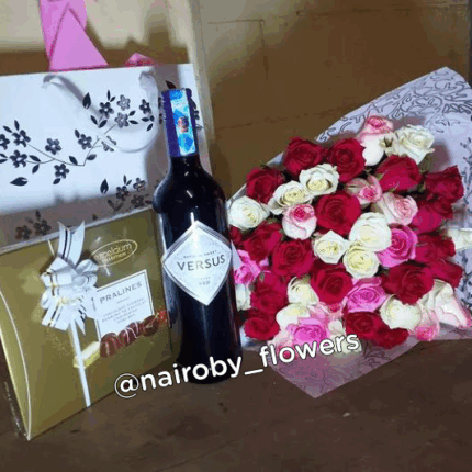 VERSUS WINE, PRALINES CHOCOLATE & BOUQUET