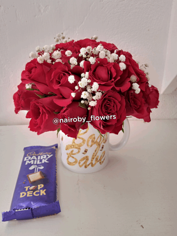FLOWER MUG & CHOCOLATE