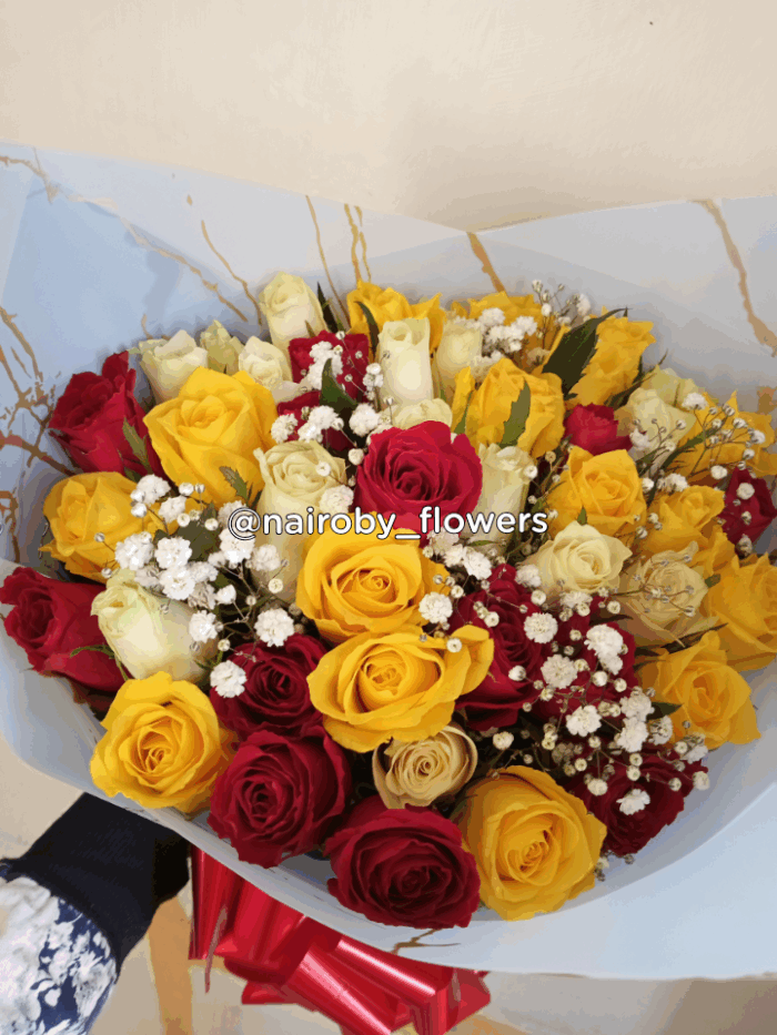 FIERY ROSES BOUQUET