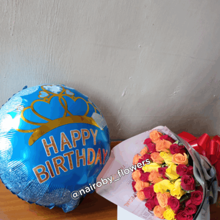 BALLOON & CHARMING BOUQUET