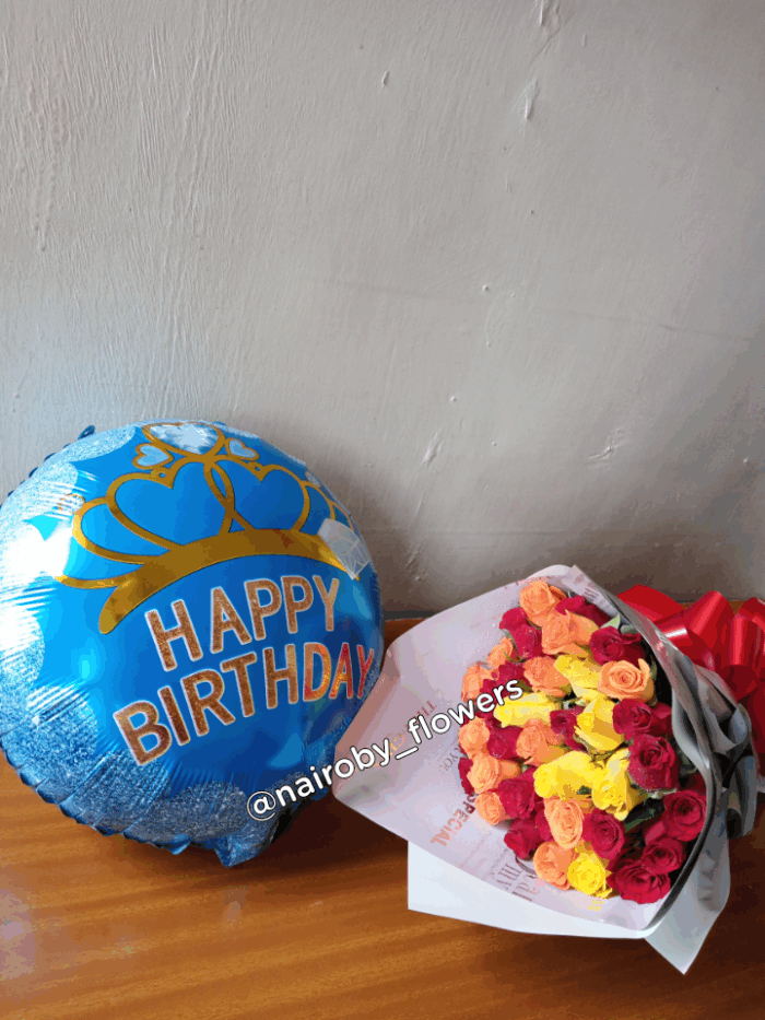 BALLOON & CHARMING BOUQUET