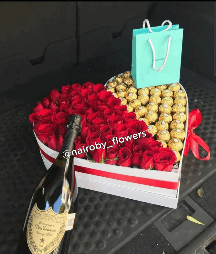DOM PERIGNON, ROSES & FERRERO BOX