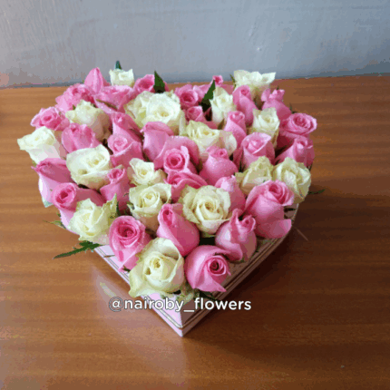 LUXURIOUS HEART BOX FLOWERS