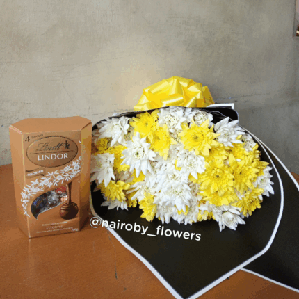 CHRYSANTHEMUMS & LINDT CHOCOLATE