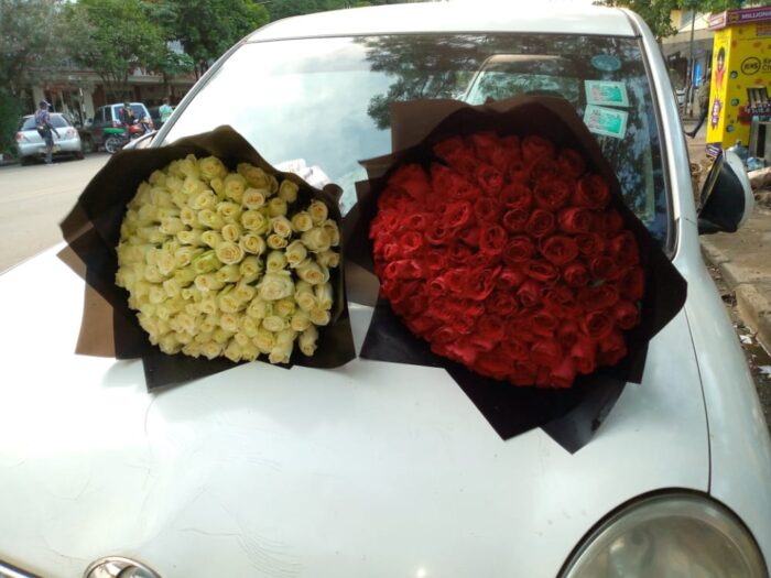 100 ROSES DOUBLE BOUQUETS