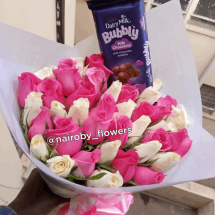 BUBBLY CHOCOLATE & BOUQUET