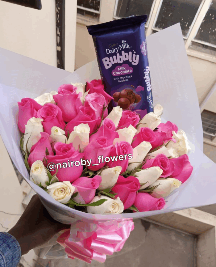 BUBBLY CHOCOLATE & BOUQUET