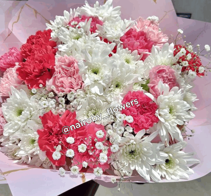 CARNATIONS & CHRYSANTHEMUMS BOUQUET