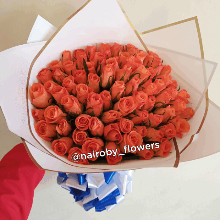 80 ORANGE ROSES BOUQUET