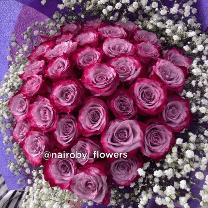 PURPLE ROSES LOVE BOUQUET