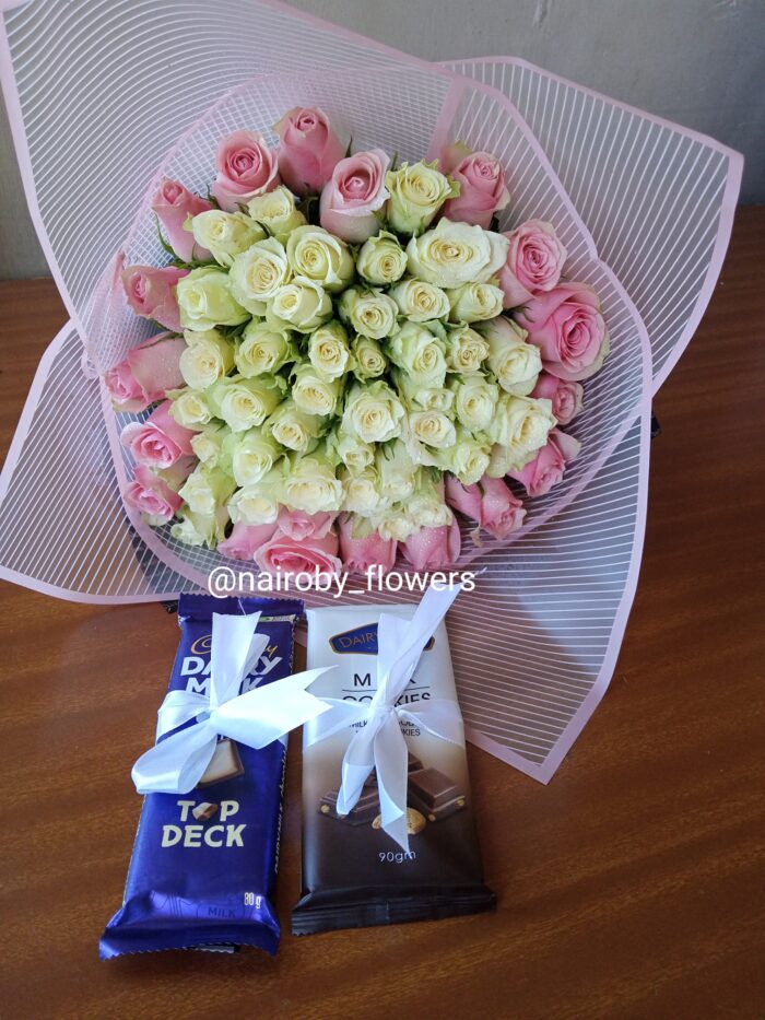 BOUQUET AND TWO CHOCOLATES