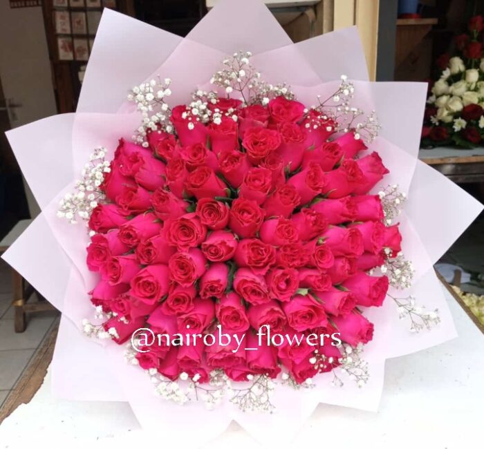 HOT PINK 60 ROSES