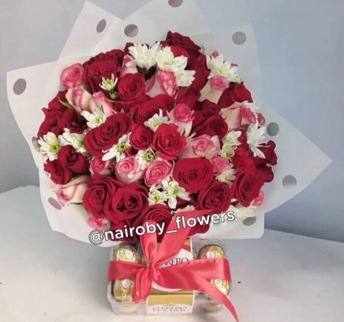 BLUSH BOUQUET & CHOCOLATE