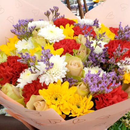 TROPICAL MIXED FLOWERS STUNNING BOUQUET