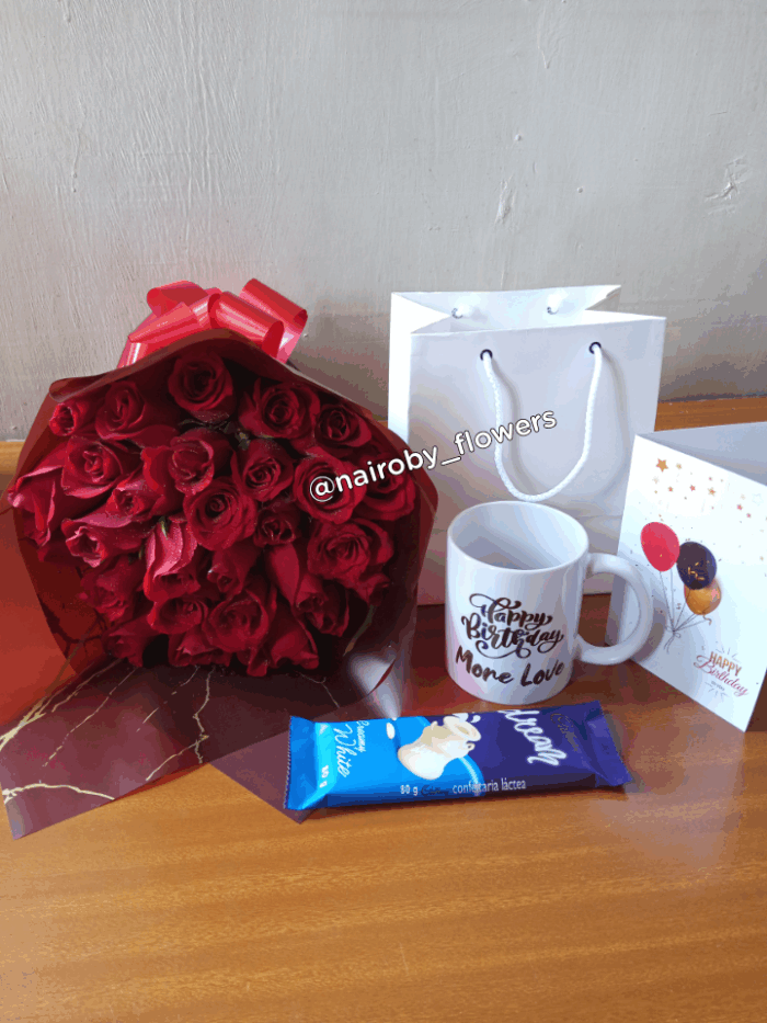 MUG, CHOCOLATE & BOUQUET