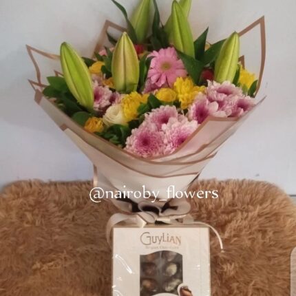 HAPPY LOVE BOUQUET & GUYLIAN CHOCOLATE