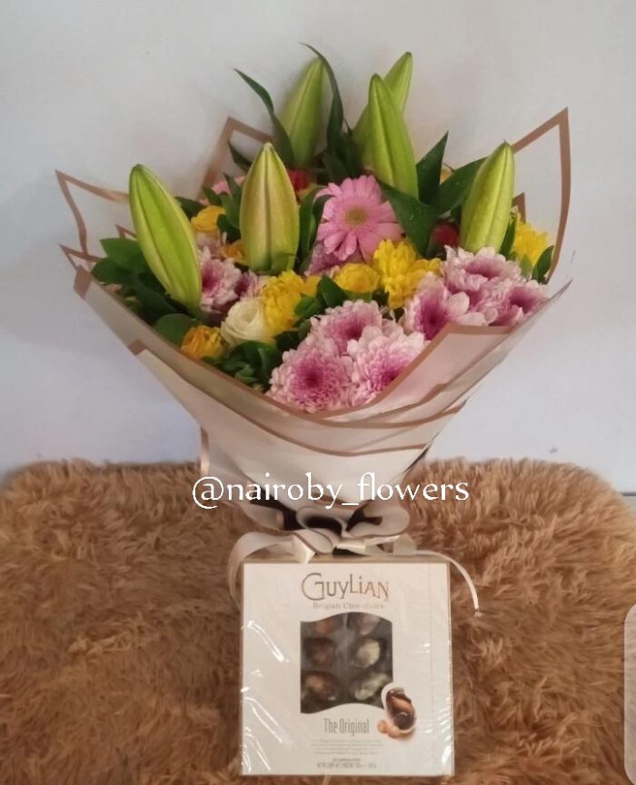 HAPPY LOVE BOUQUET & GUYLIAN CHOCOLATE