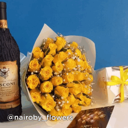 ASCONI, YELLOW ROSES & RAFFAELLO CHOCOLATE