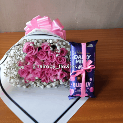 PINK ROSES AND CHOCOLATE
