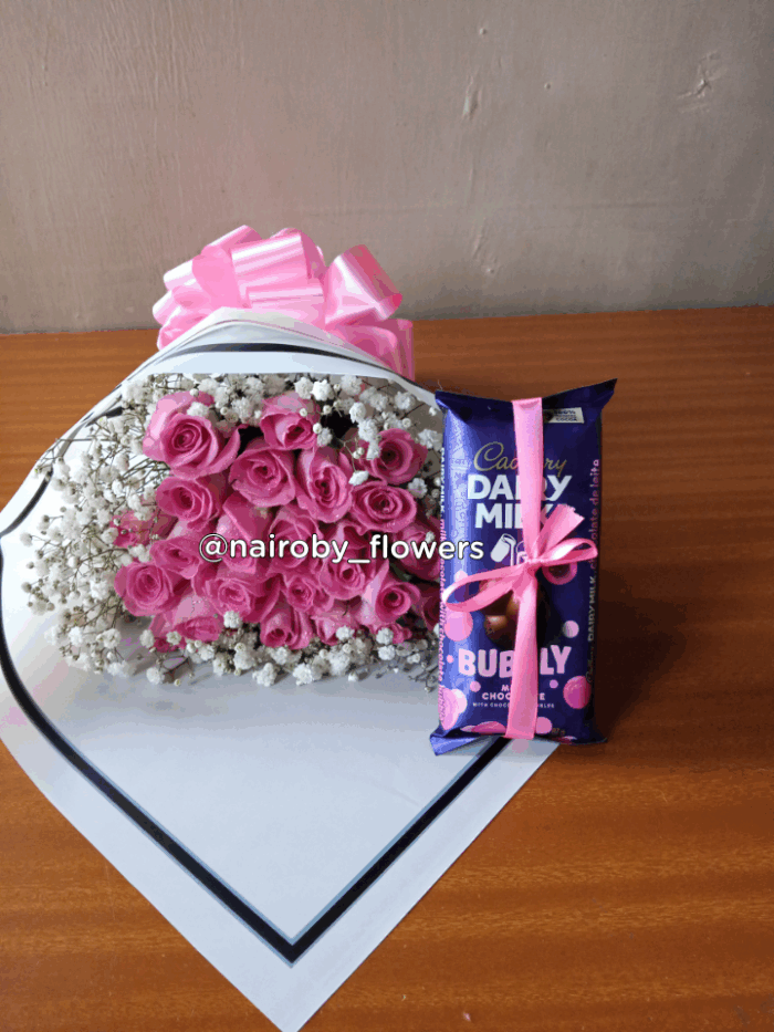 PINK ROSES AND CHOCOLATE