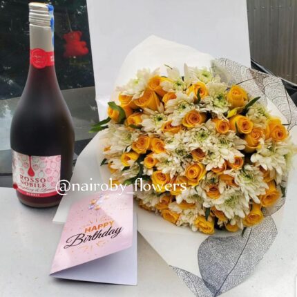 ROSSO NOBILE, CHRYSANTHEMUMS & ROSES