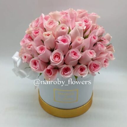 PINK ROSES HATBOX