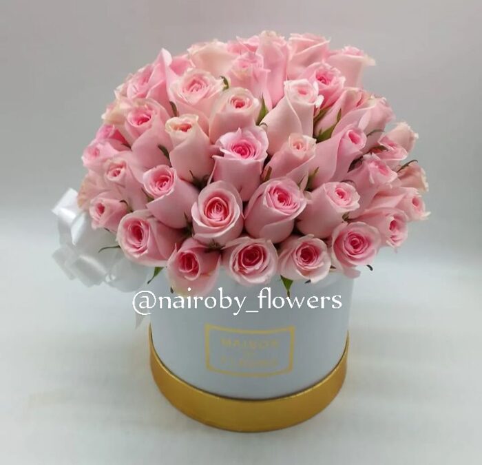 PINK ROSES HATBOX