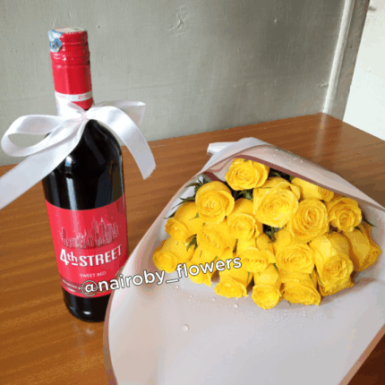 FOURTH STREET RED & YELLOW ROSES