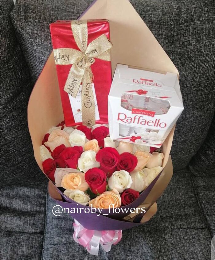 GUYLIAN & RAFFAELLO CHOCOLATE WITH A BOUQUET