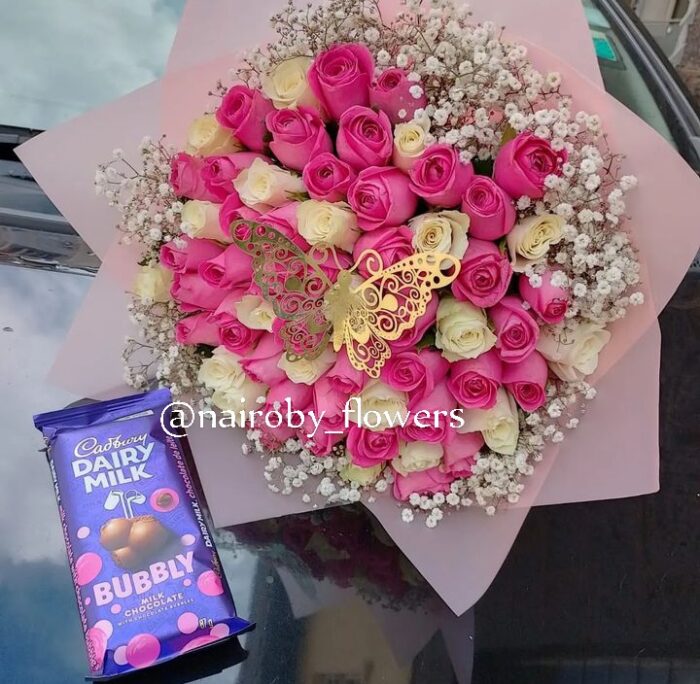 40 ROSES WITH CHOCOLATE