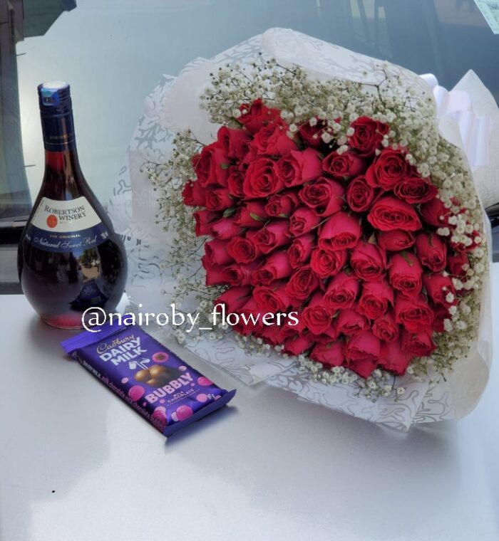 PINK BOUQUET, CHOCOLATE & ROBERTSON WINE