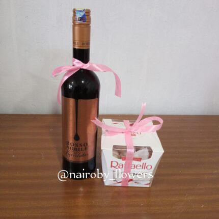 ROSSO NOBILE & WHITE RAFFAELLO CHOCOLATES BOX